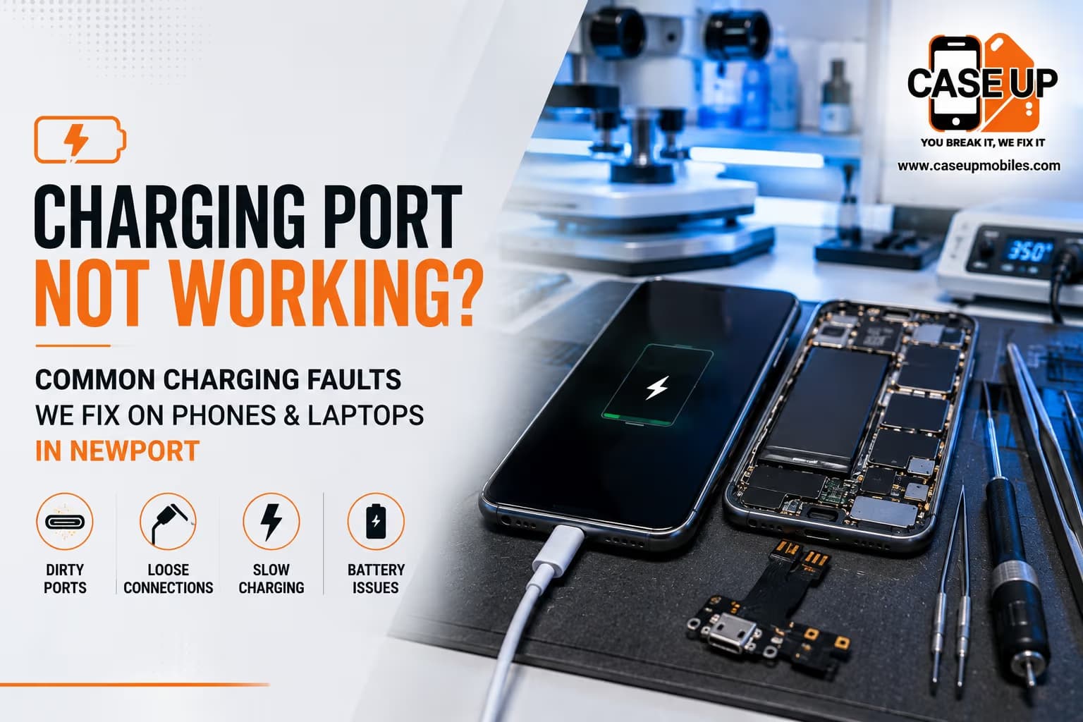 Charging Port Not Working? Common Charging Faults We Fix on Phones and Laptops in Newport